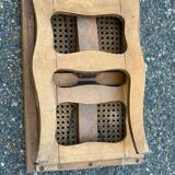 Solid wood folding stool with caned seat