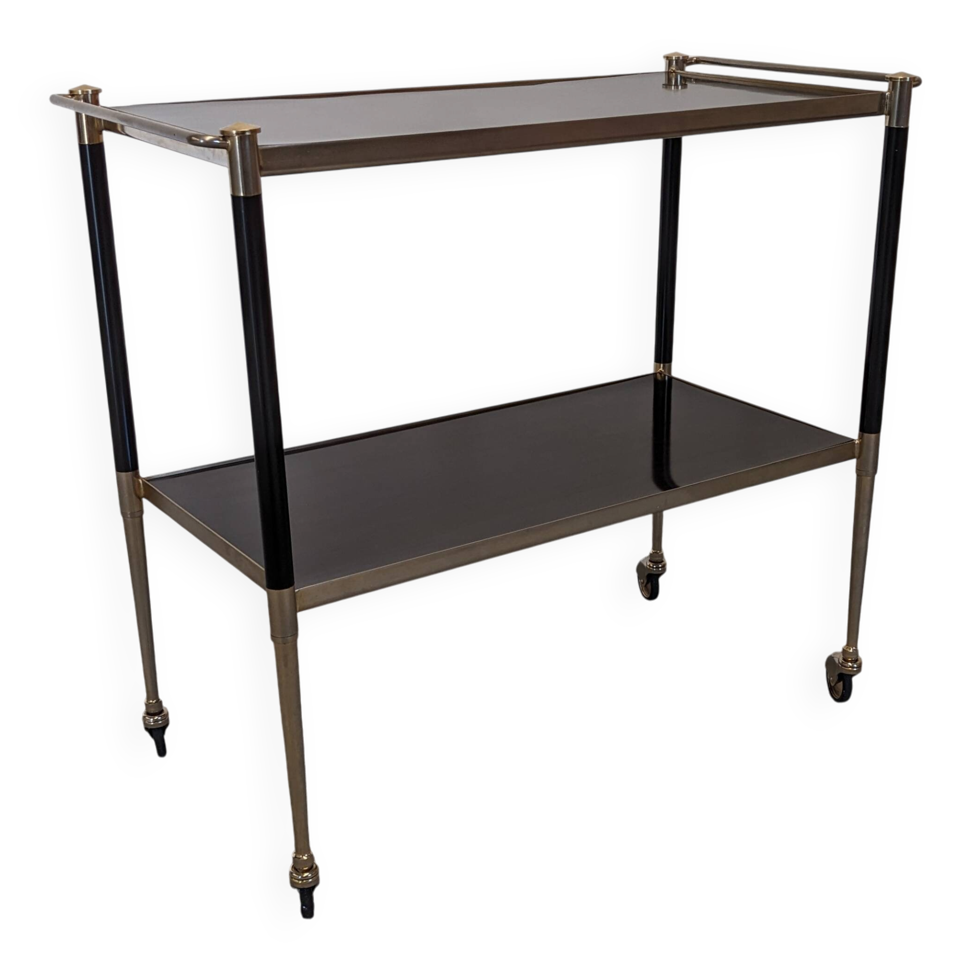Table desserte moderniste à roulettes, Italie vers 1950