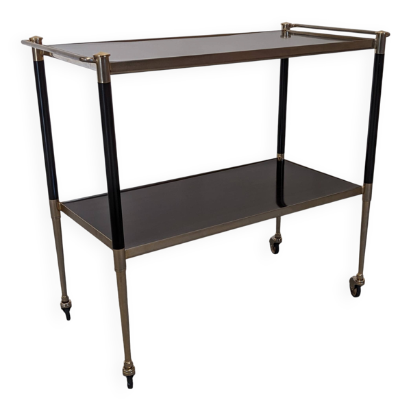 Table desserte moderniste à roulettes, Italie vers 1950