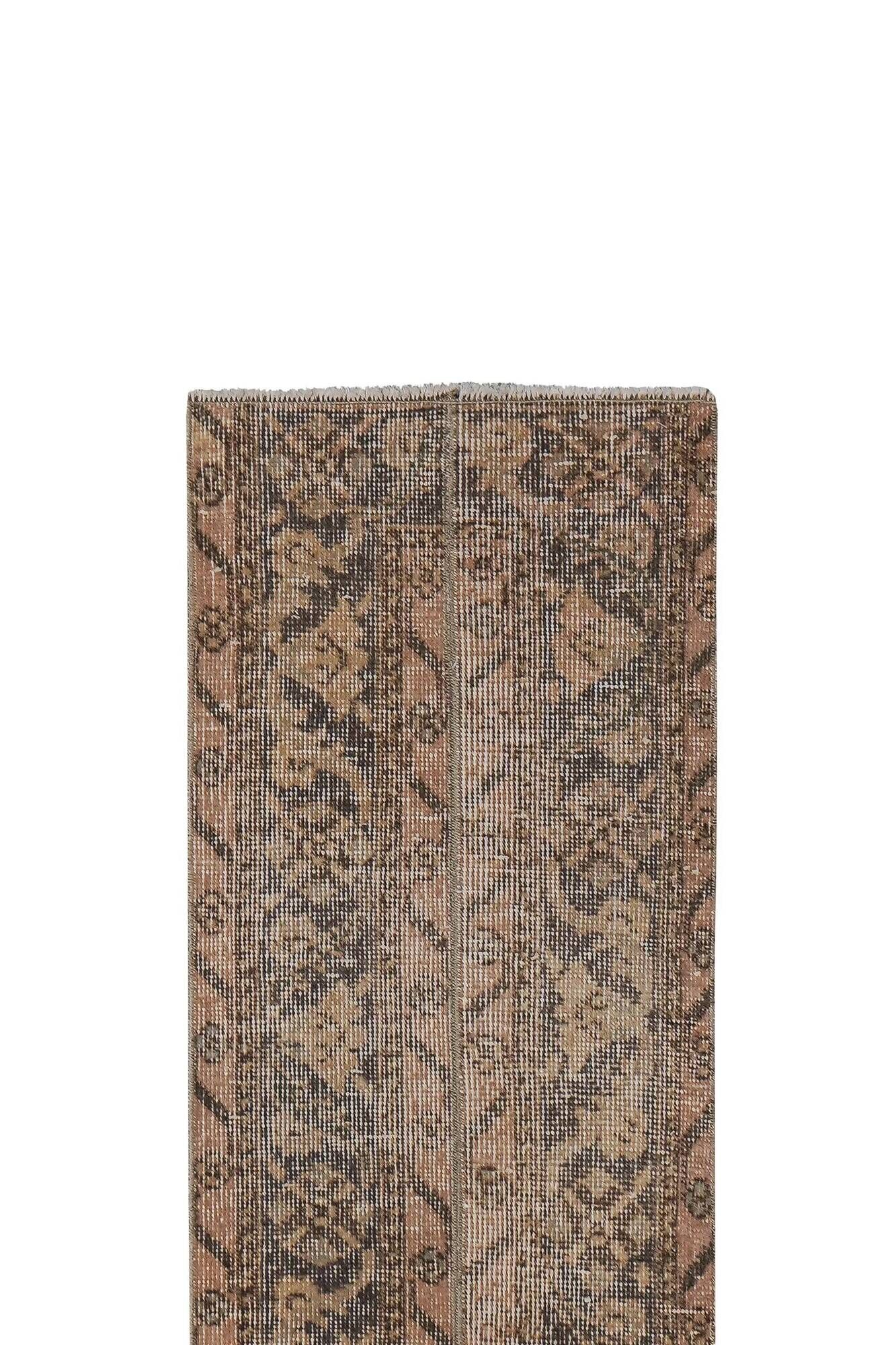 Vintage Turkish hallway rug 40x711 cm