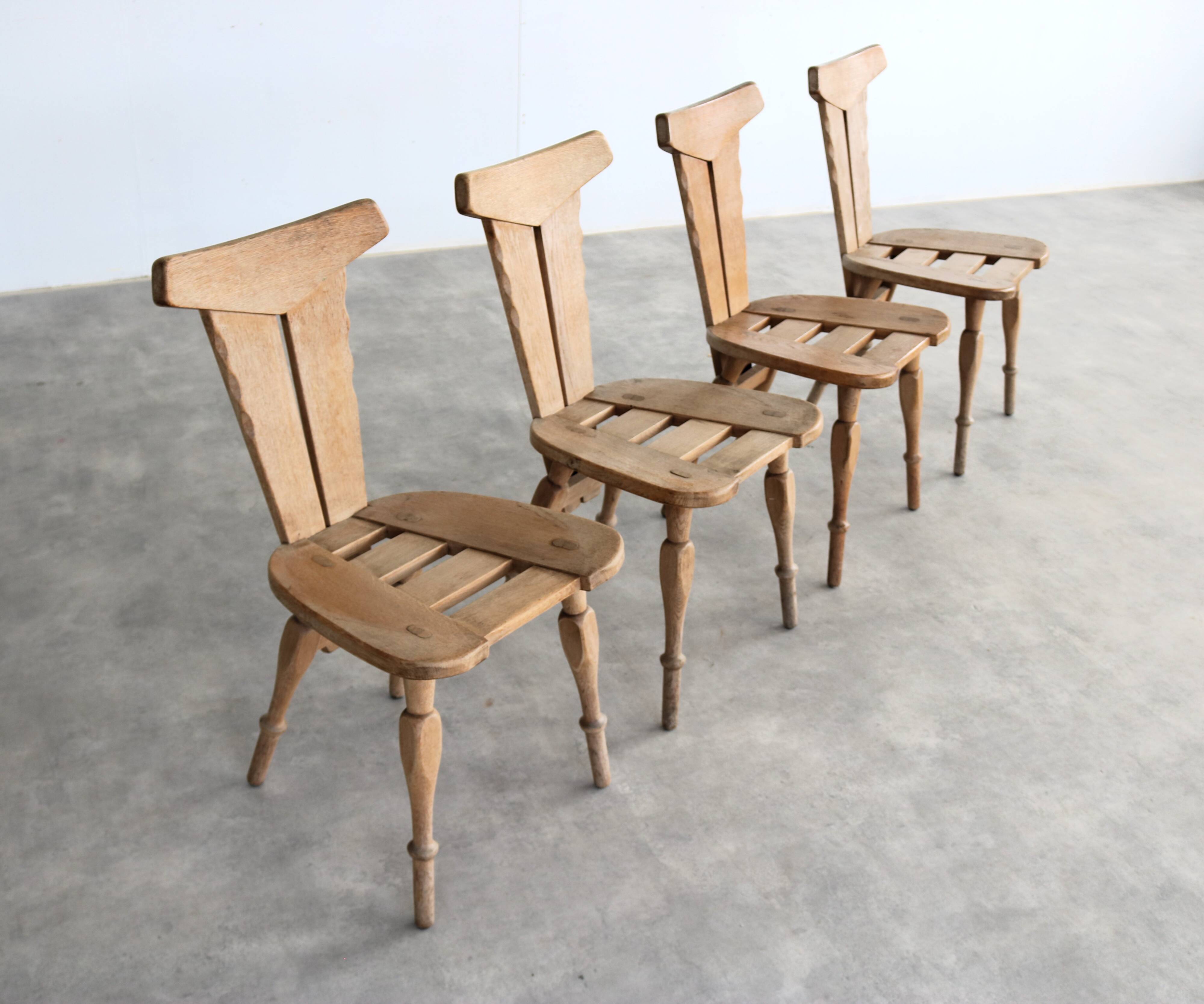 Brutalist dining chairs | chairs | 1960s | set of 4
