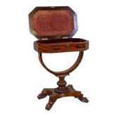 Victorian Mahogany Wood and Veneer Sewing Table, 1850s