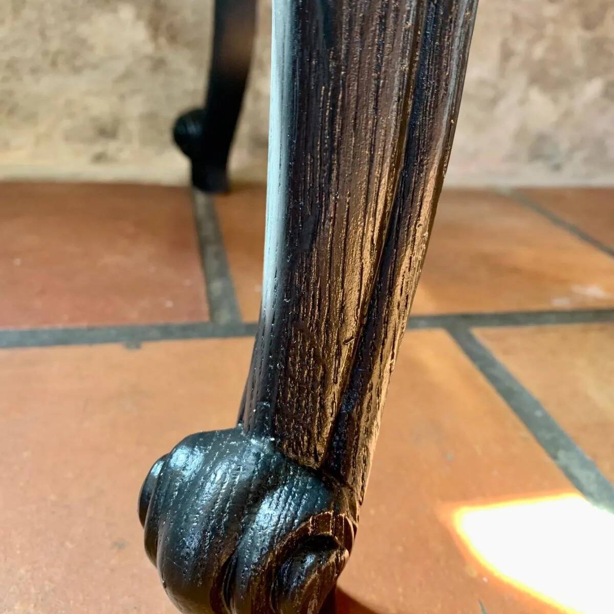 Louis XV Regency coffee table in black and wood