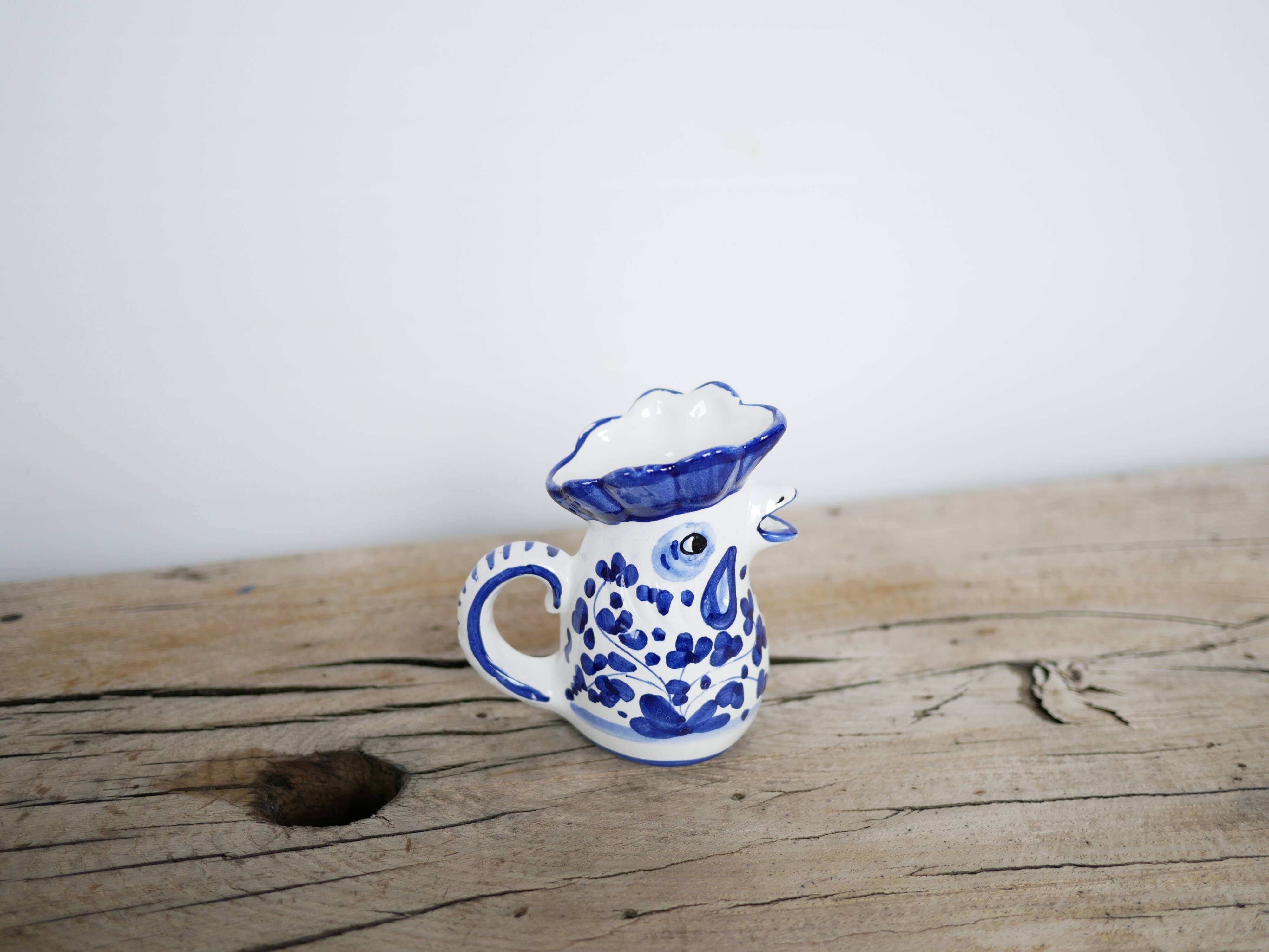 Vintage ceramic milk jug from Deruta, Italy