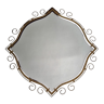 Mirror 50s-60s with patinated metal volutes