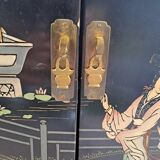 Black chinoiserie lacquer cabinet