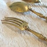Golden cutlery in vermeil Style Louis XIV Period Napoleon III 19th century