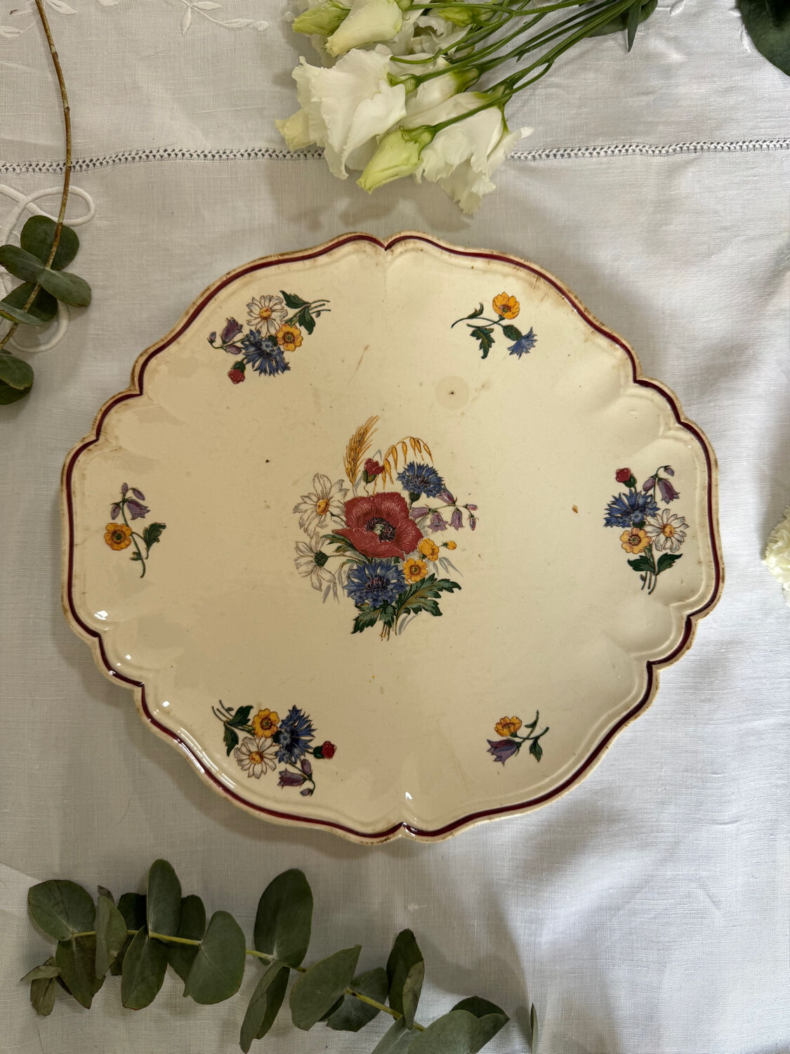 Plate cake Sarreguemines