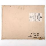 Tableau, abstract painting signed Dalous, 1989