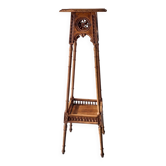 Ancienne sellette bretonne en bois massif sculpté - Art Populaire XIXe