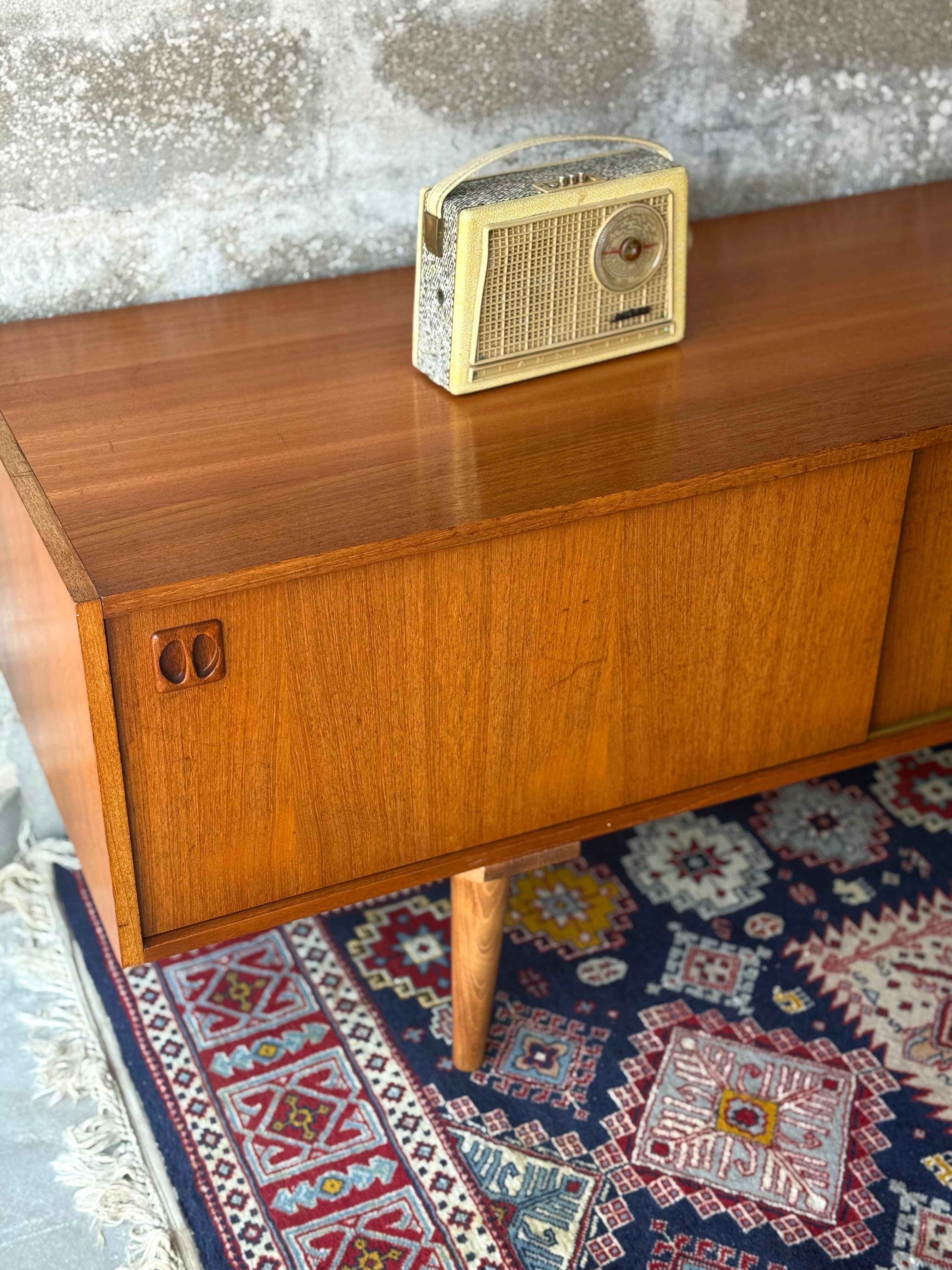 Vintage Scandinavian teak sideboard, 1970.