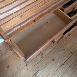 Cylinder Desk in Solid Pine - Careful Restoration - Bohemian Style