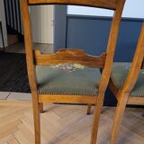 Canvas upholstered chairs