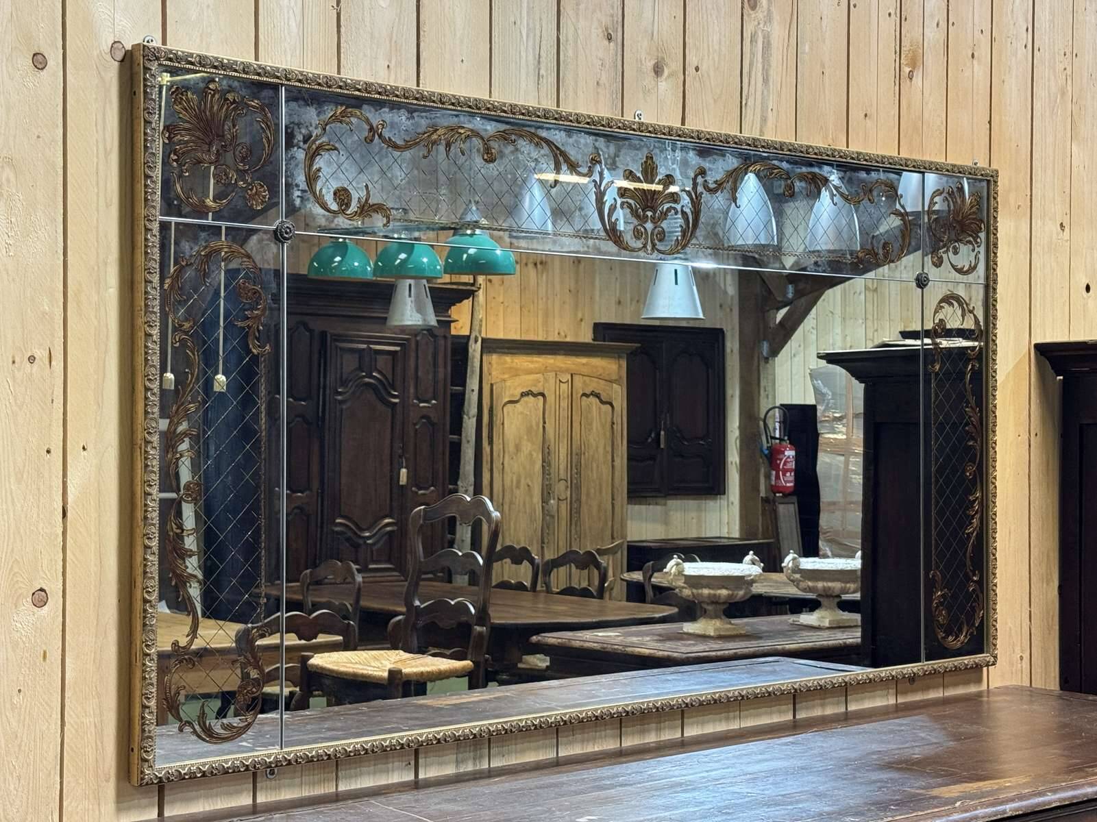 Large bistro mirror from the 1970s