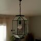 Vintage geometric pendant lamp 50s