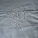 large old sheet imposing monogram PB iris decoration