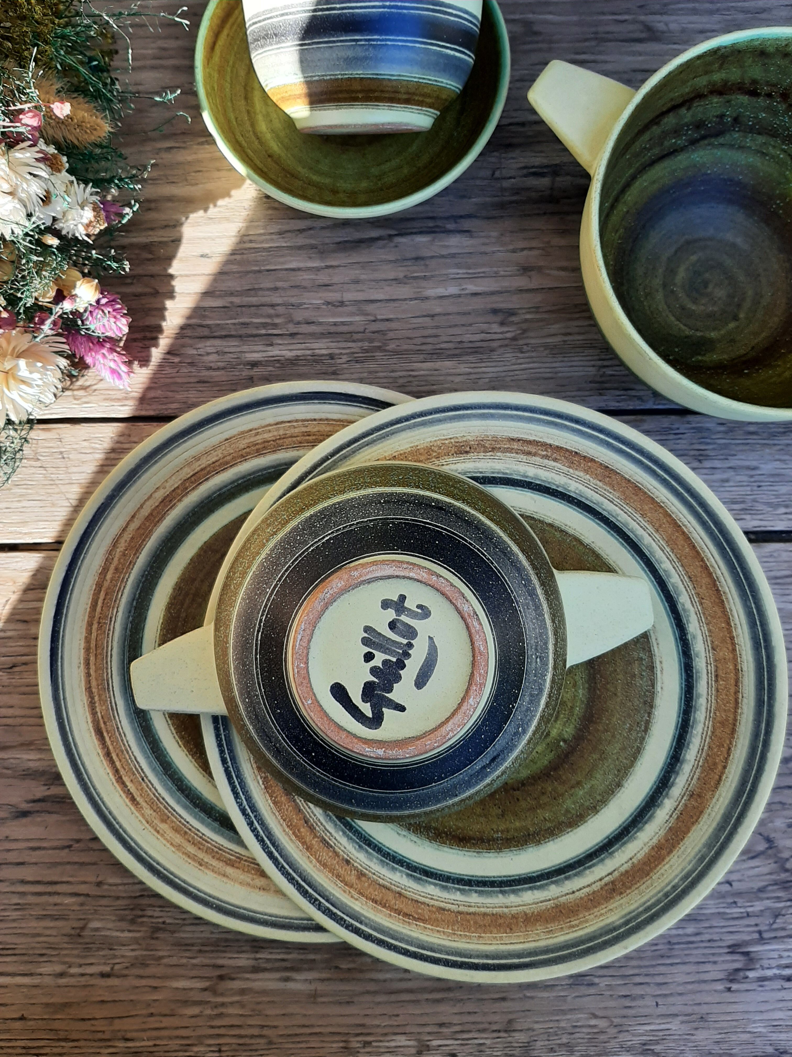 Marcel Guillot ceramic ensemble 6 pieces