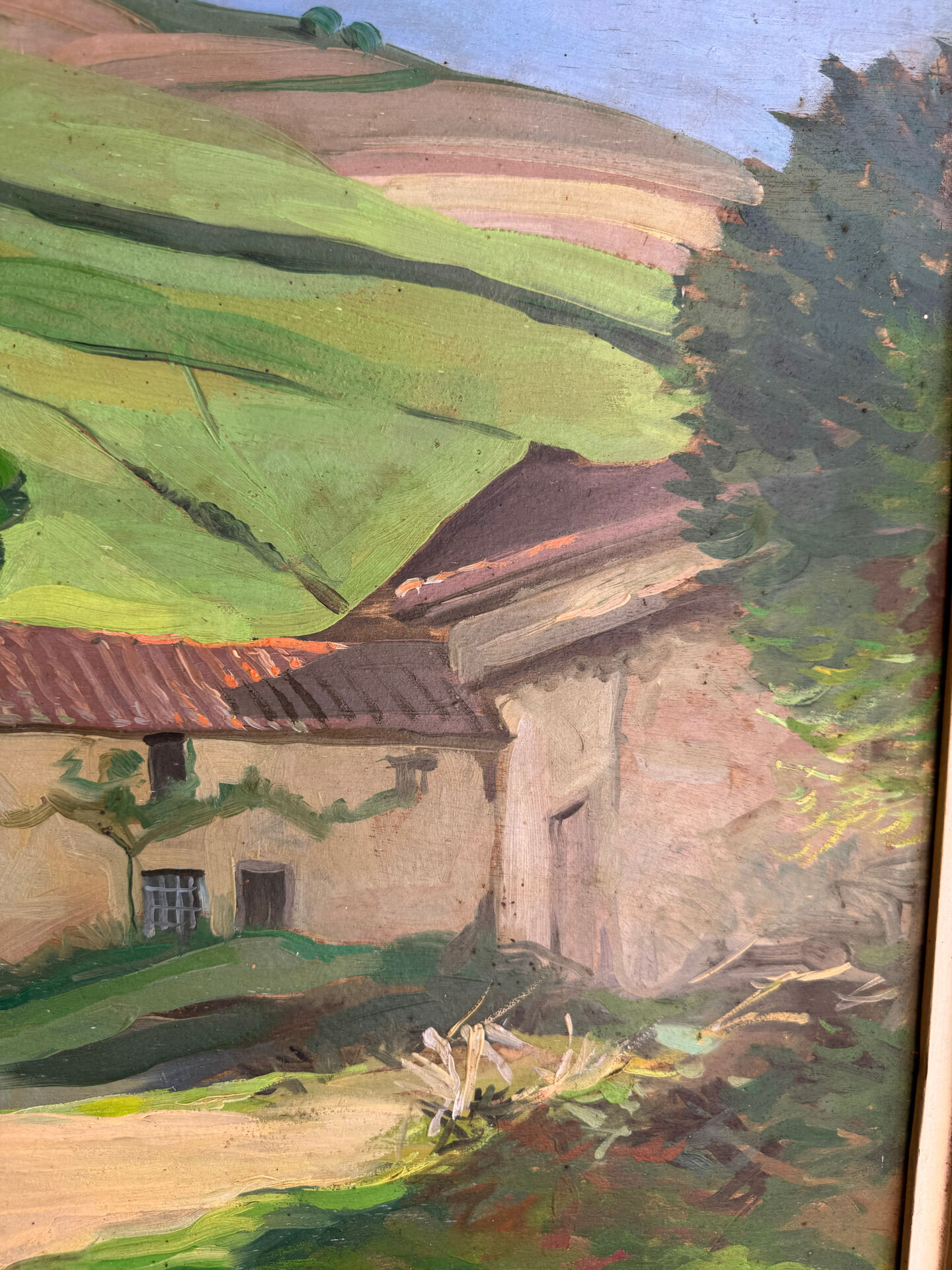 Old table landscape signed Franc Bal (1876-1960)
