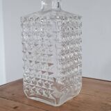 Chiseled glass whiskey decanter