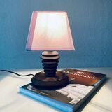 Turned wooden lamp