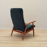 Fauteuil en velours, design danois, années 1970, production : Danemark
