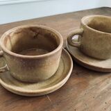 Duo of sandstone cups