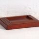 Plateaux japonais anciens empilables en bois teinté – période Taishō–Showa (c.1910–1940)