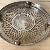 Silver metal flat bottom