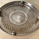 Silver metal flat bottom