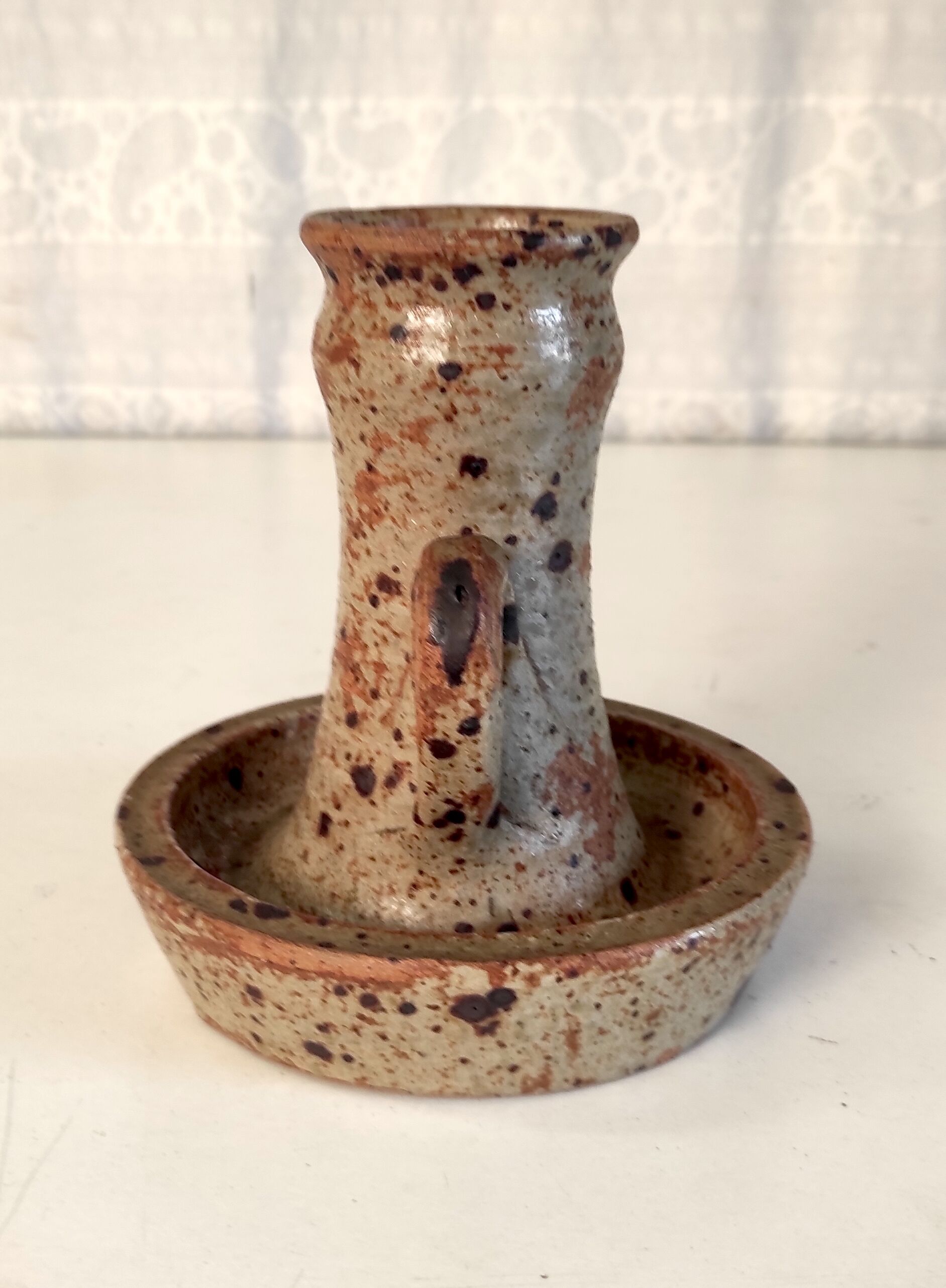 Pyrity sandstone candle holder - 60s/70s
