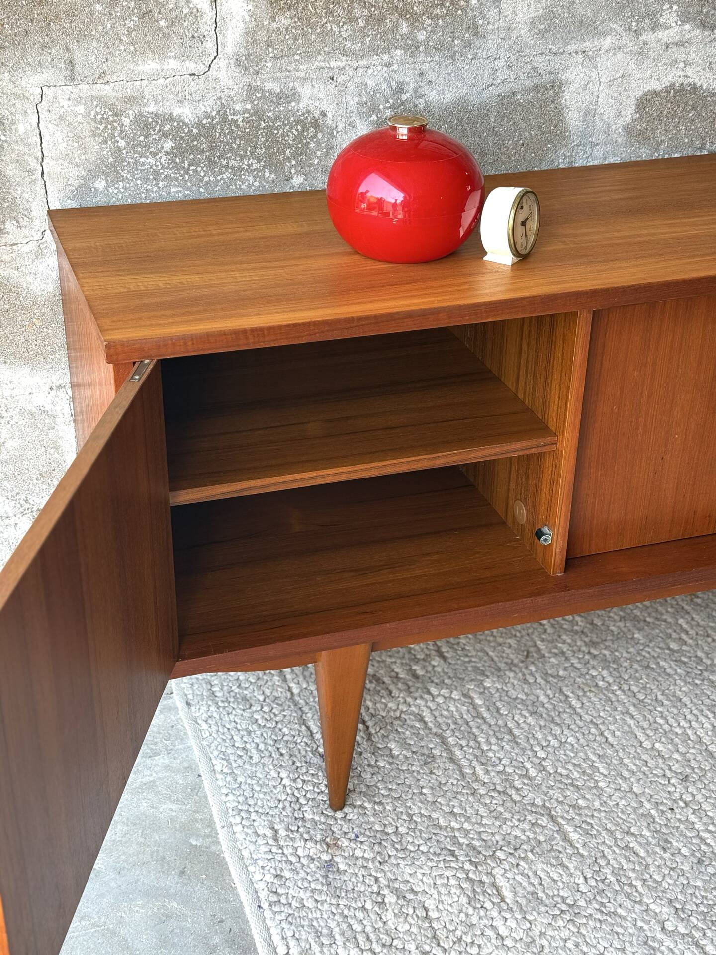 Vintage Scandinavian teak sideboard, 1960.