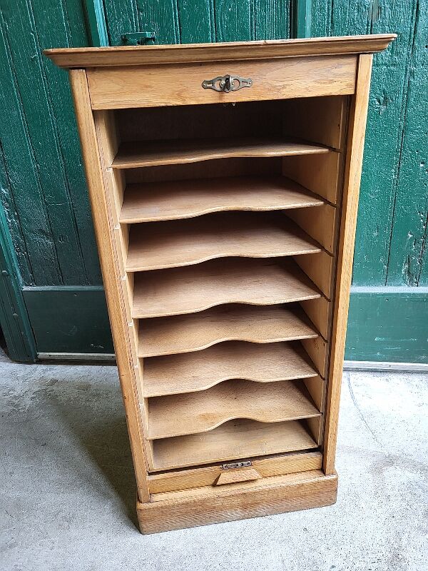 Curtain binder in blond chene from the years 1950 vintage