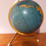 Vintage globe maps taride brass support 60s