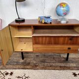 TV/ hifi cabinet in a row vintage modernist French 1960 LEGRAND DESIGN