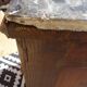 Walnut chest of drawers, black marble top