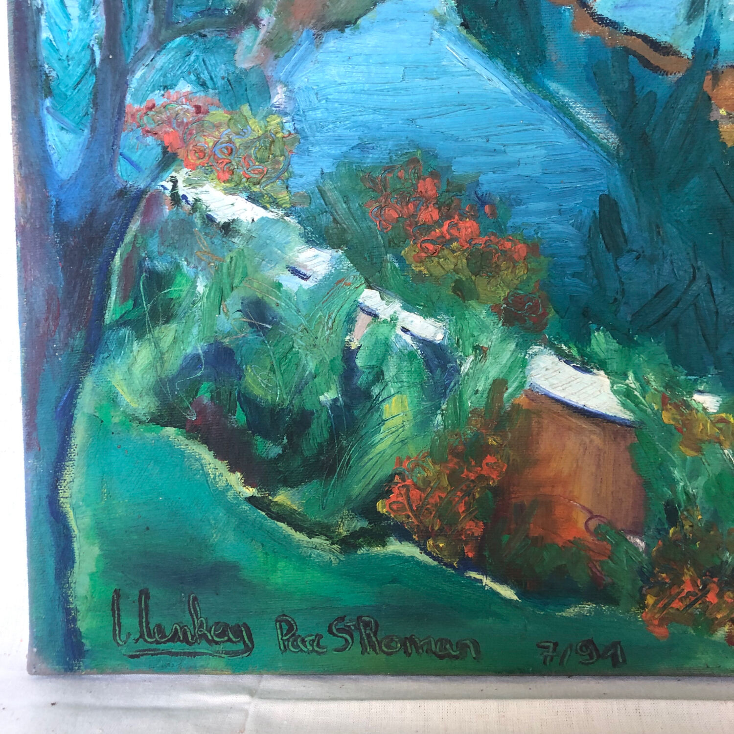 Palm tree painting