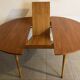 Table de repas scandinave en palissandre clair des années 60