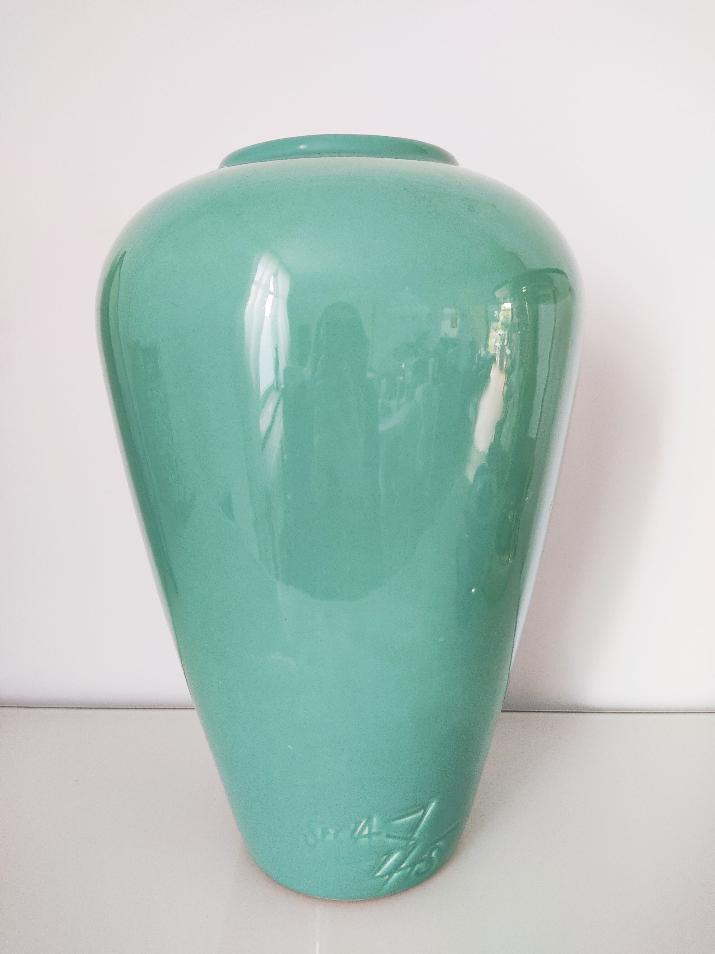 Vase Secla turquoise céramique portugaise