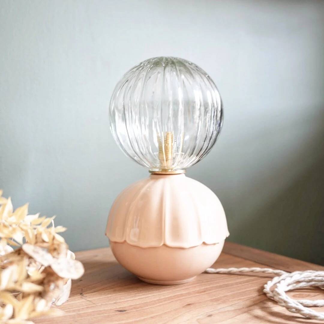 Lampe céramique & verre