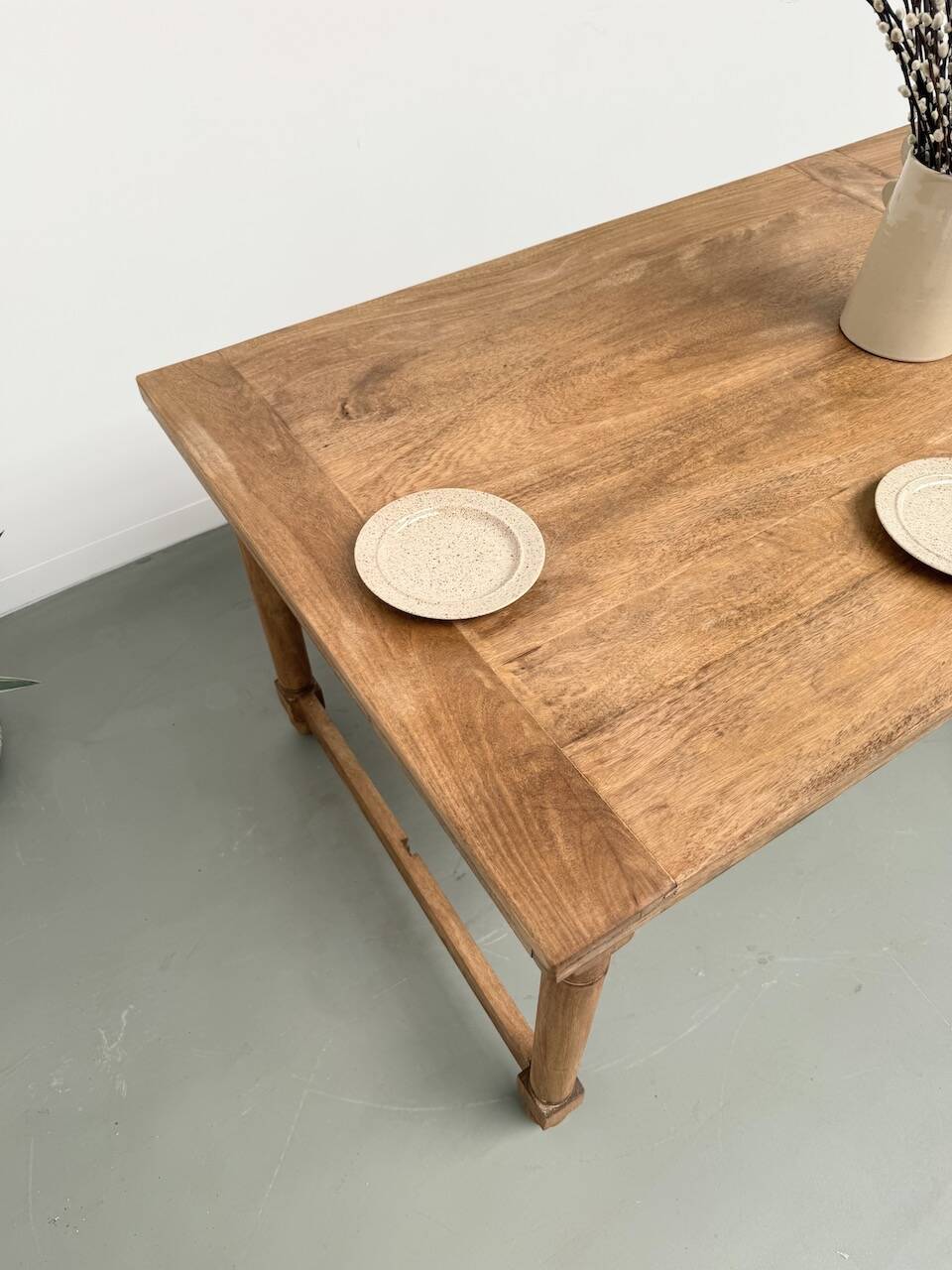 XL beech farmhouse table