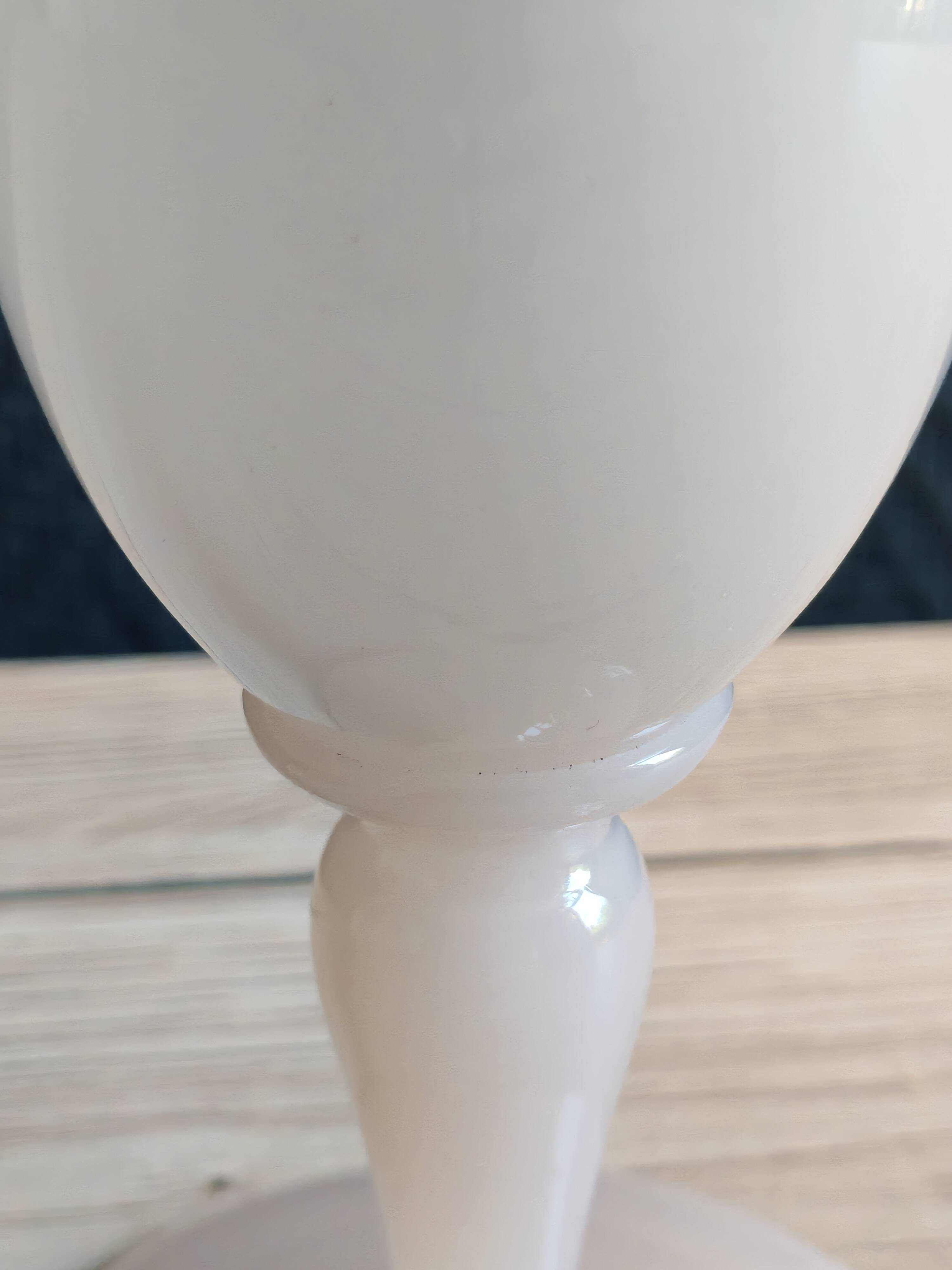 Vintage Italian White Nude Pink Opaline Soliflore Vase