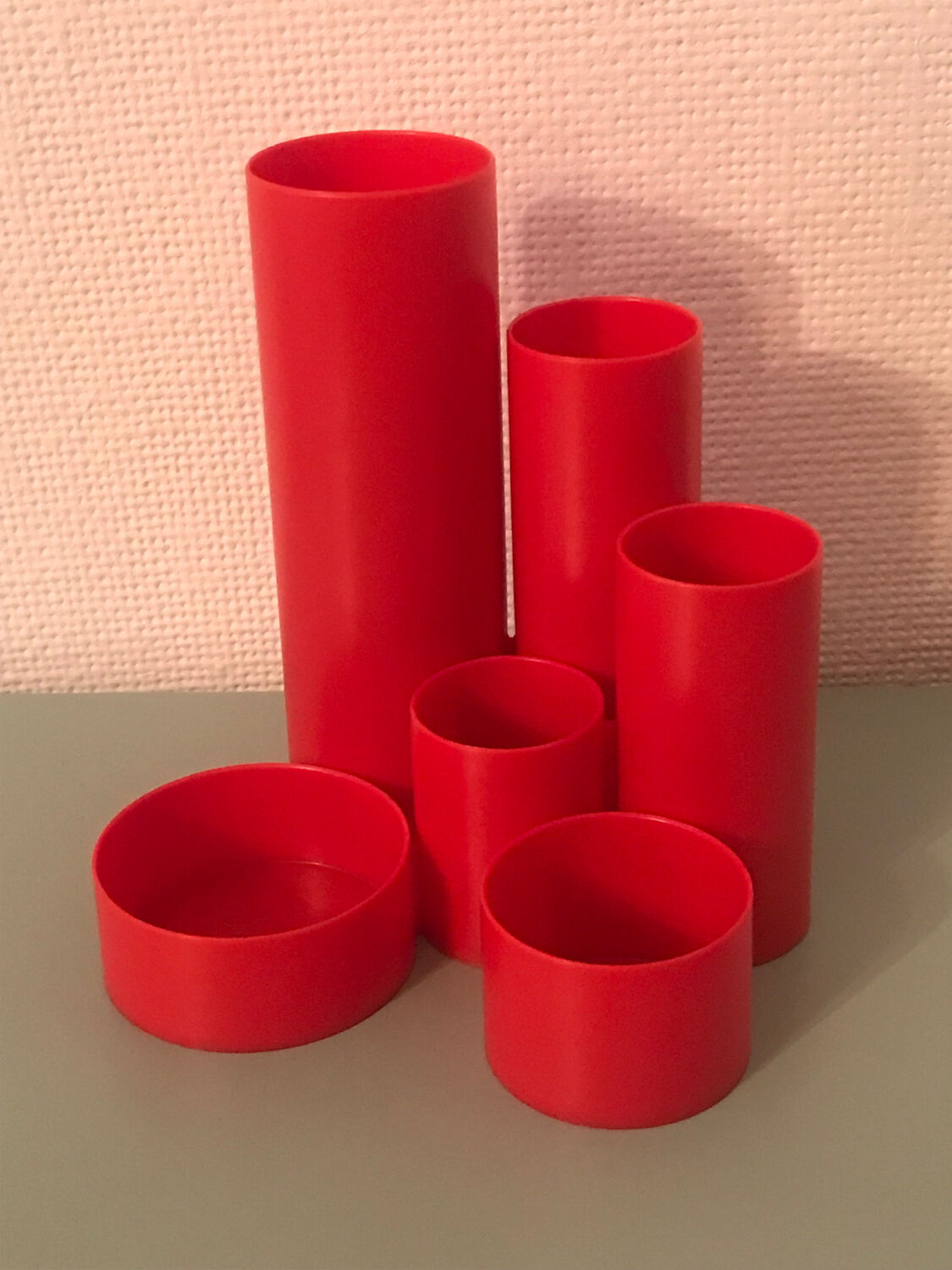 Penrex Swiss office organizer vintage orange pencil pot