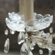 Maria Theresa crystal chandelier with high scrolls, 5 lights, mid-20th c.