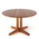 Danish round 2x extendable dining table 'Sindal' - teak