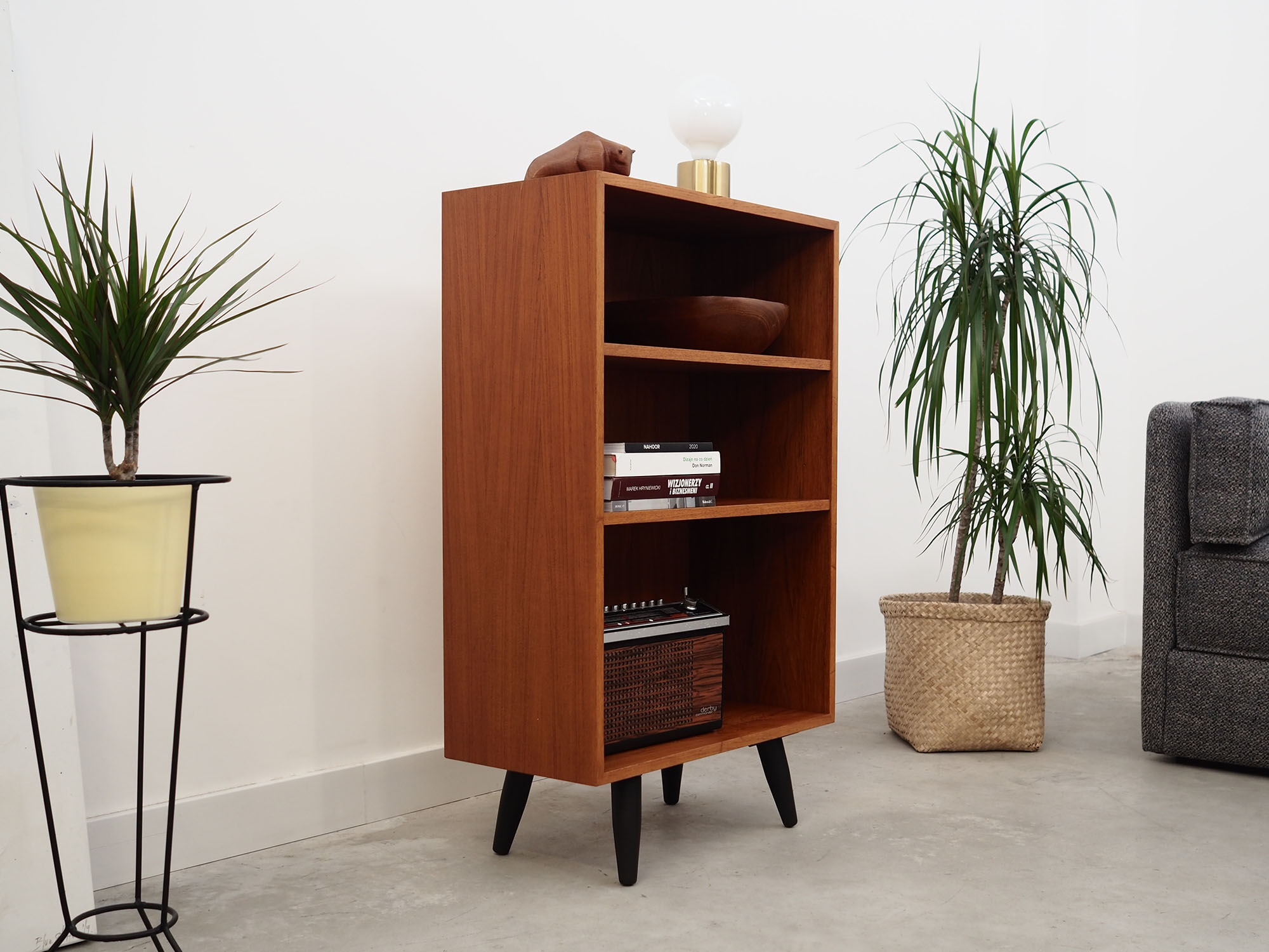 Teak bookcase, Danish design, 70's, production: Denmark