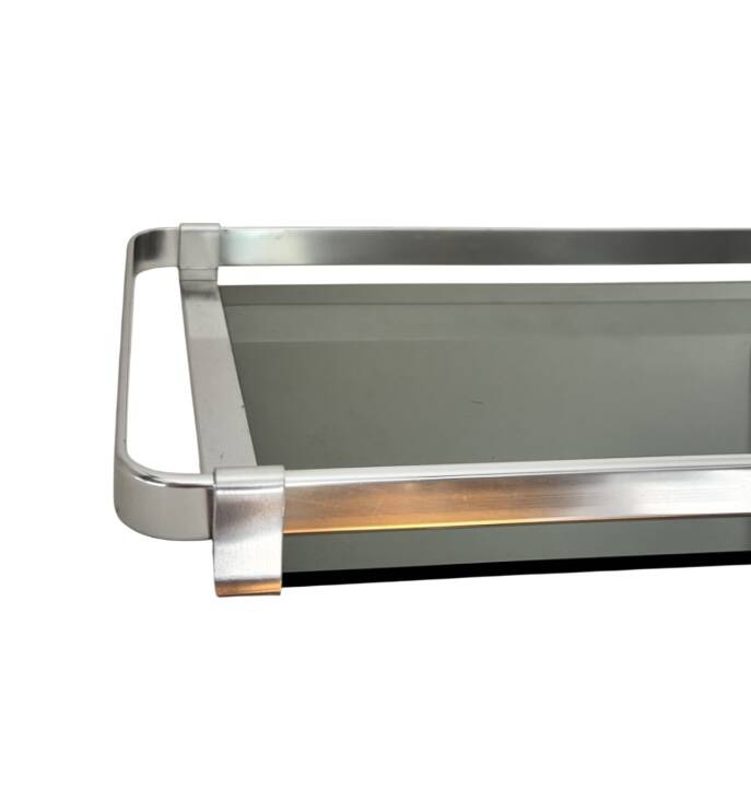 Smoked glass plateau MB Italy 1970