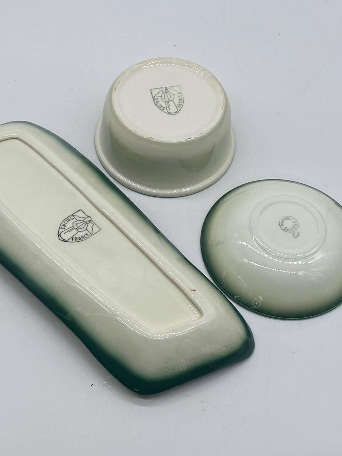 Set / set / service for aperitif salins france, vintage ceramic