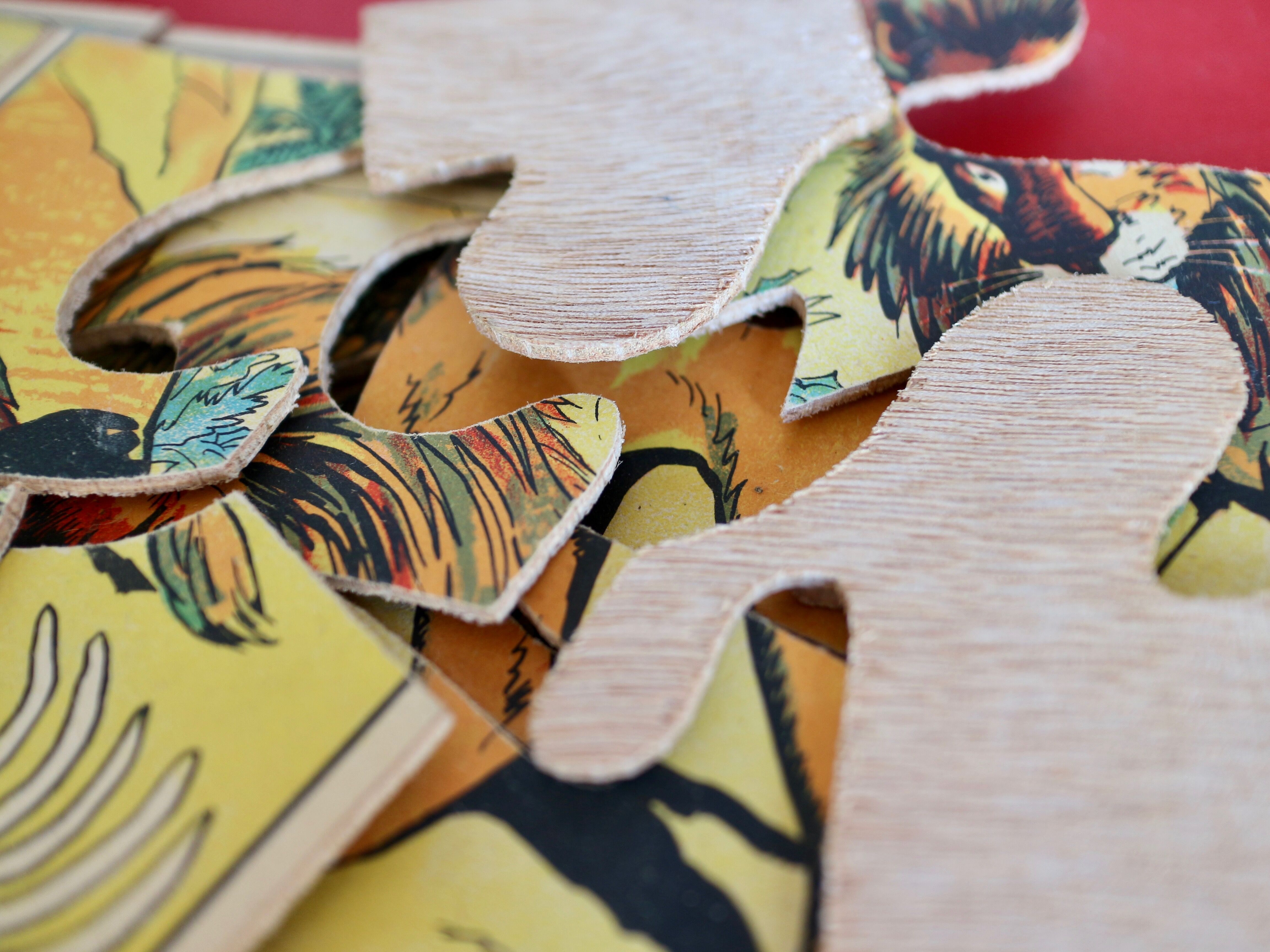 Ancient wooden puzzle the Fables of the Fountain