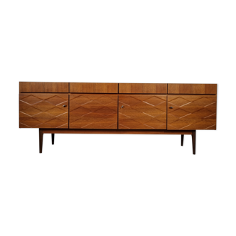 Scandinavian teak and walnut englade, 60s