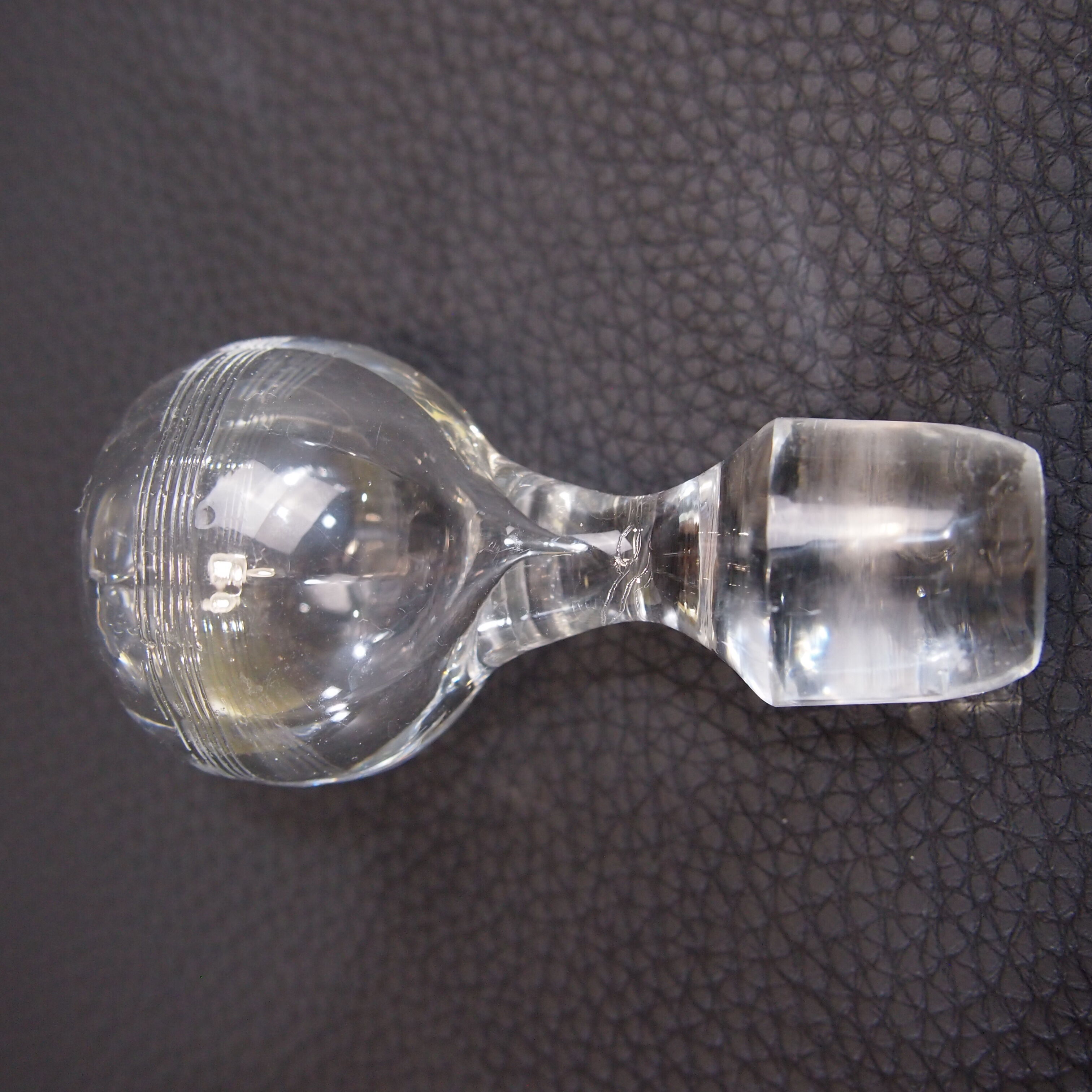 Pair of glass decanters